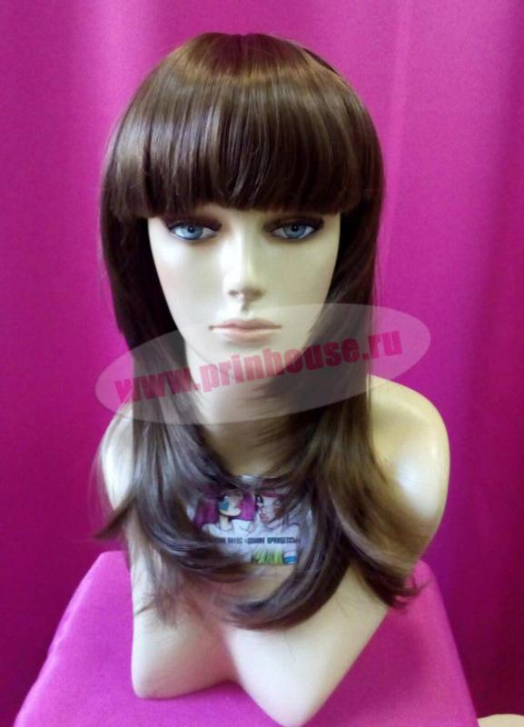 Фото Парик из искусственный волос средней длины с челкой Цвет 12 - магазин  "Домик Принцессы"