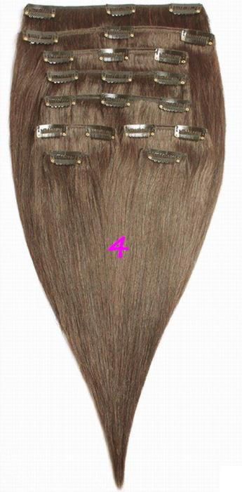 Фото Волосы на заколках натуральные Макси-комплект №4 светлый шоколад 180 грамм 50см арт.ДП-Lux-50/10/180 - магазин  "Домик Принцессы"