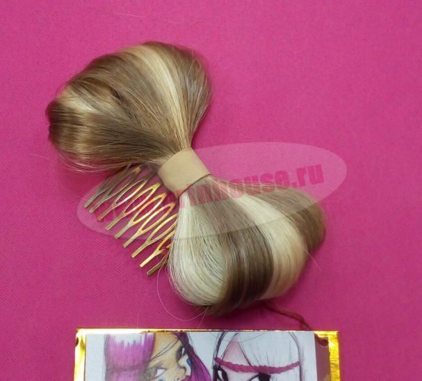 Фото Бант из волос на заколке "Леди Гага" цвет №Н16/613 - магазин  "Домик Принцессы"