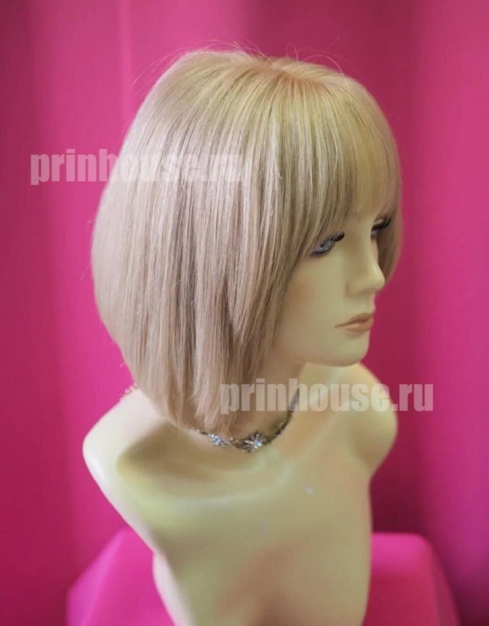Фото Натуральный парик из славянских волос каре цвет теплый блонд - магазин  "Домик Принцессы"