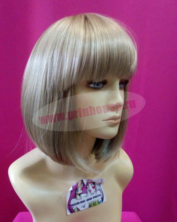 Фото Парик короткая филированная стрижка с челкой цвет мелированный блонд z-l16/613 - магазин  "Домик Принцессы"
