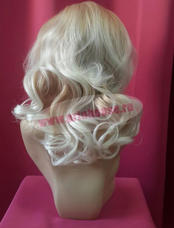 Фото Парик на сетке локоны цвет блонд HAIR-LUX-DP - магазин  "Домик Принцессы"