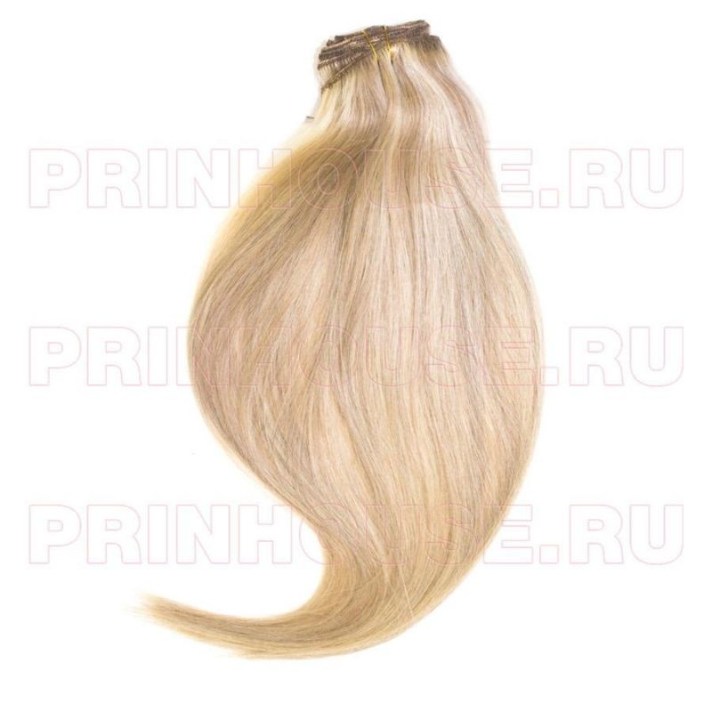 Фото Волосы на заколках 55 см 8 лент прямые цвет №H18/613 - магазин  "Домик Принцессы"