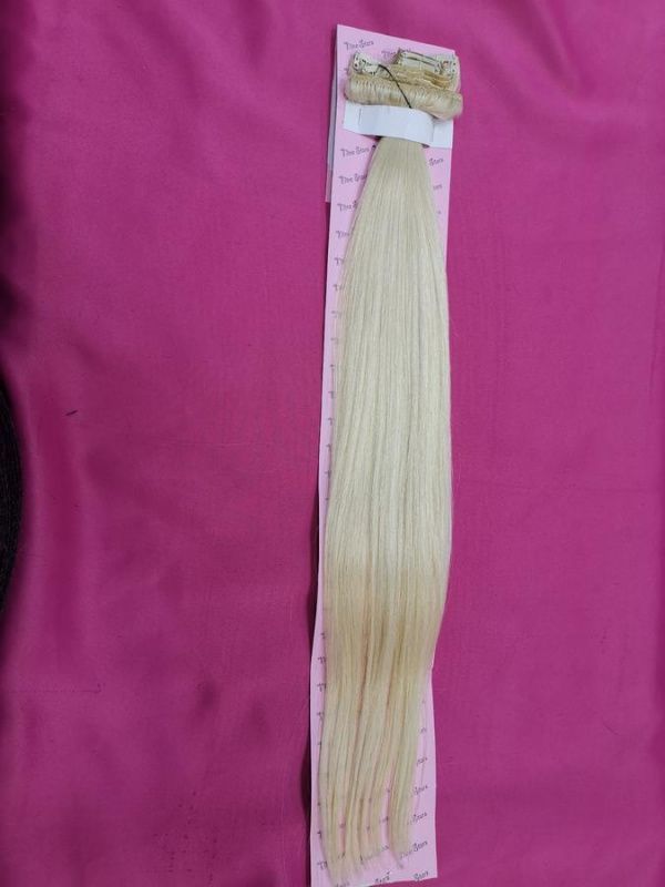 Фото Натуральные волосы на заколках люкс 60см 120 грамм цвет 613 - магазин  "Домик Принцессы"