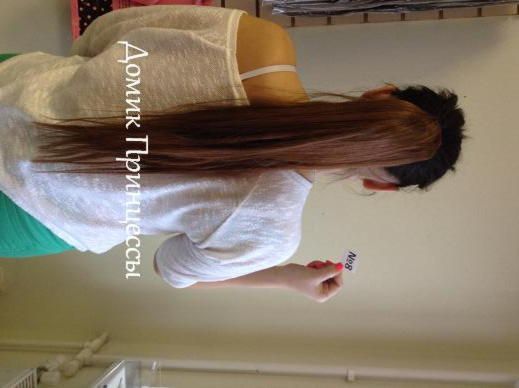 Фото Накладной хвост из натуральных волос на ленте 60см 100грамм цвет №8 медный шоколад - магазин  "Домик Принцессы"