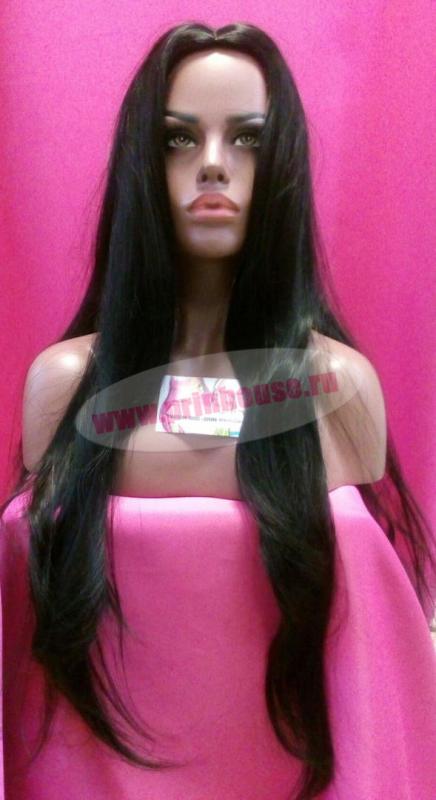 Фото Парик искусственный длинные волосы цвет 1 черный - магазин  "Домик Принцессы"