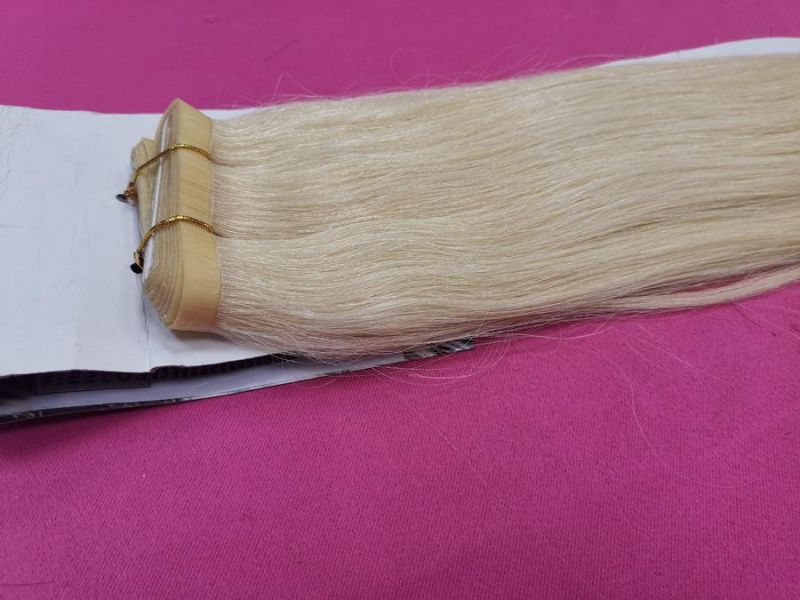 Фото Натуральные волосы для ленточного наращивания 5 стрипов по 30 см длина 55 см цвет 26 - магазин  "Домик Принцессы"