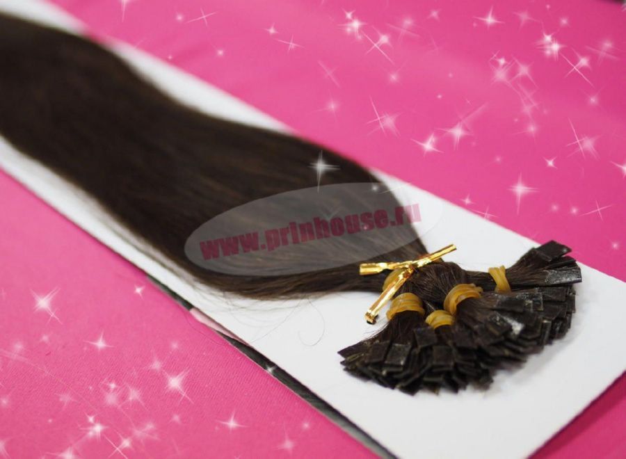 Фото Волосы натуральные на капсулах 55см цвет 3 - магазин  "Домик Принцессы"