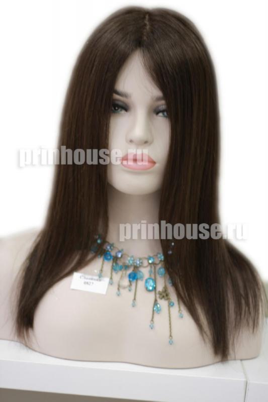 Фото Натуральный парик из славянских волос средней длины цвет темный шоколад - магазин  "Домик Принцессы"