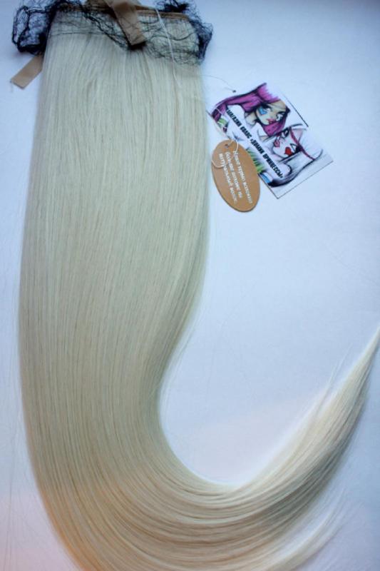 Фото Хвост на ленте термо арт.Stella цвет 122 светлый блонд - магазин  "Домик Принцессы"