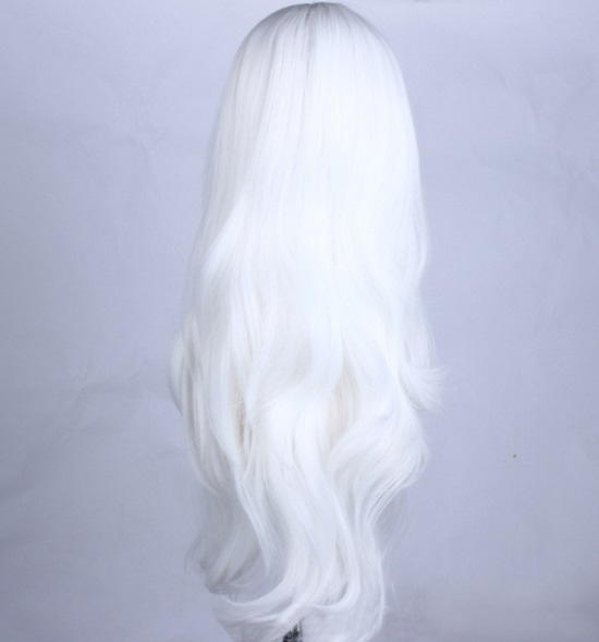 Фото Парик белый длинный косплей без челки - магазин  "Домик Принцессы"