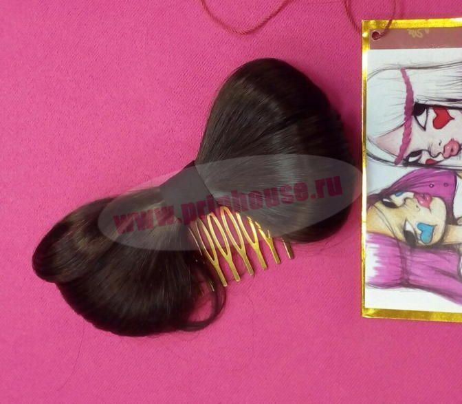 Фото Бант из волос на заколке "Леди Гага" цвет №4 - магазин  "Домик Принцессы"