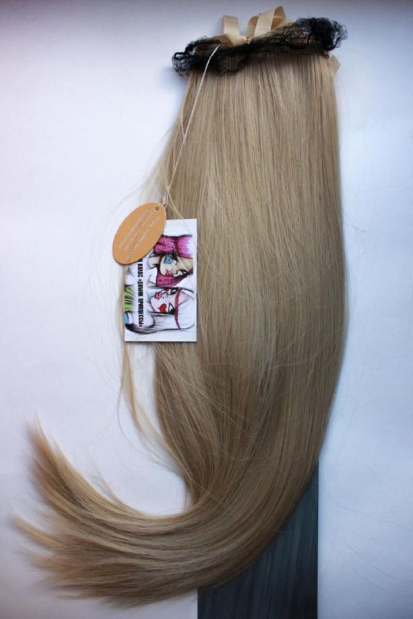 Фото Хвост на ленте термо арт.Stella цвет 27bt613 мелированный блонд - магазин  "Домик Принцессы"
