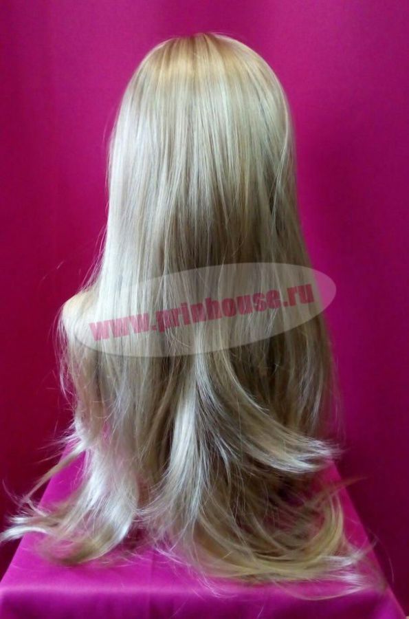 Фото Парик волнистый длинный с челкой цвет блонд z-l16/613 - магазин  "Домик Принцессы"