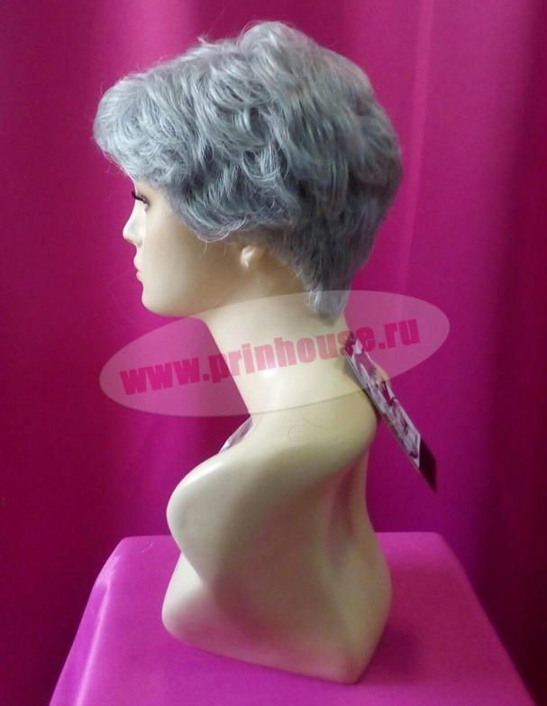 Фото Парик короткая стрижка из искусственного волоса цвет седой №51 - магазин  "Домик Принцессы"
