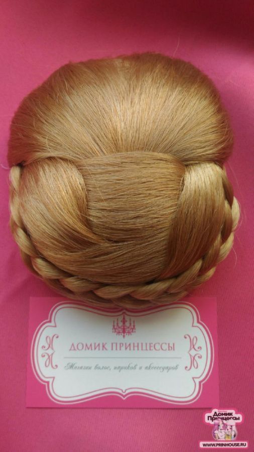 Фото Кичка накладная с косой цвет 1001 - магазин  "Домик Принцессы"