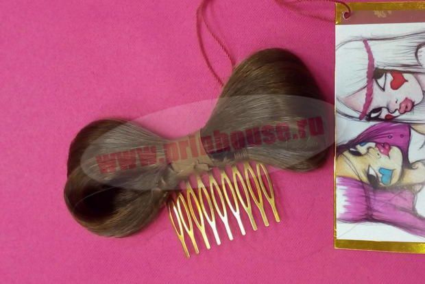 Фото Бант из волос на заколке "Леди Гага" цвет №10 - магазин  "Домик Принцессы"