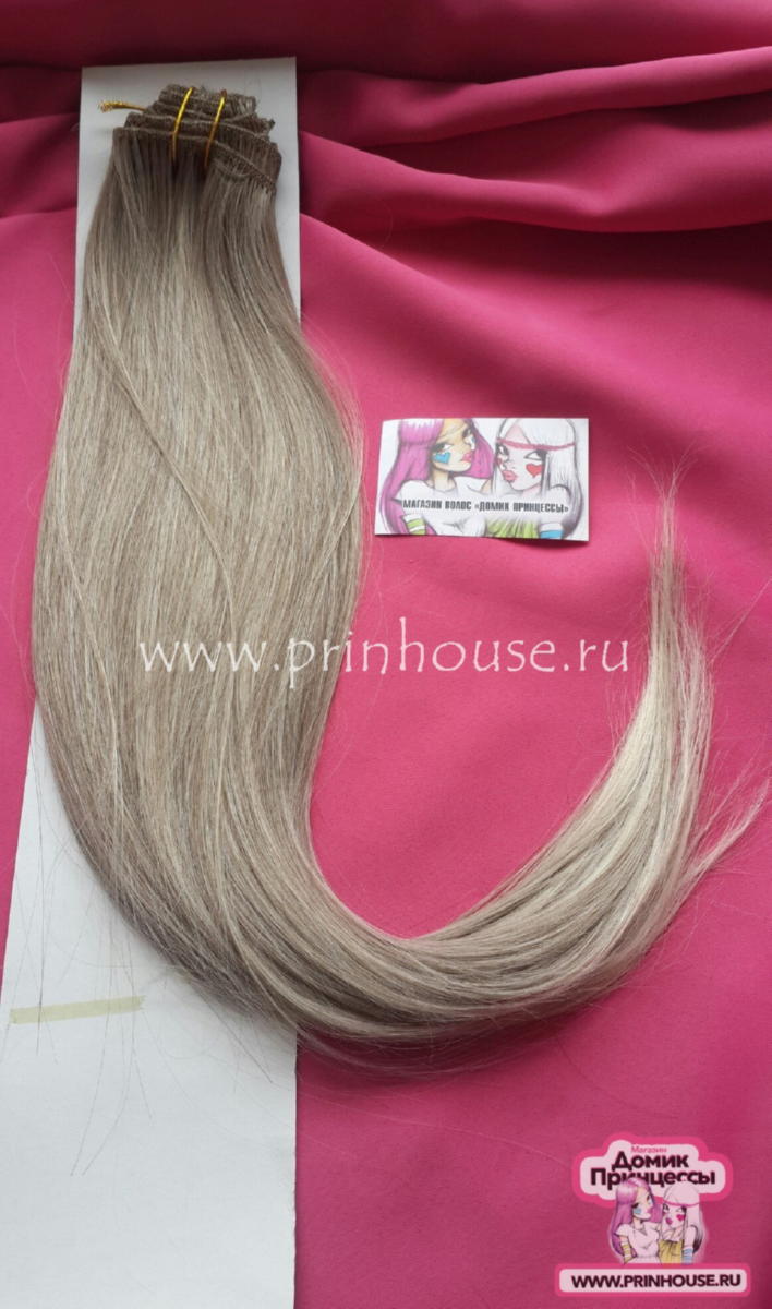 Фото Волосы на заколках искусственные 8 лент термо цвет 10T122 длина 60 см - магазин  "Домик Принцессы"
