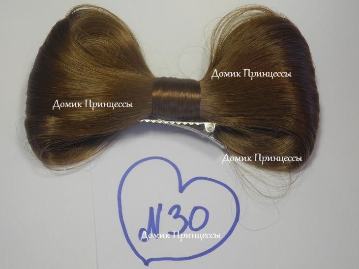 Фото Бант из волос на заколке "Леди Гага" цвет медный №30 - магазин  "Домик Принцессы"