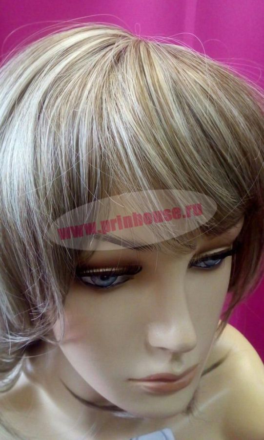 Фото Парик термо стильная стрижка каре с косой челкой цвет 1lHL16-613 - магазин  "Домик Принцессы"