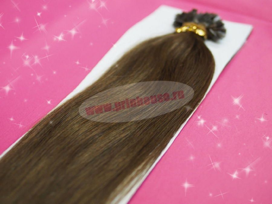 Волосы натуральные на капсулах 55см цвет 4 - магазин "Домик принцессы"