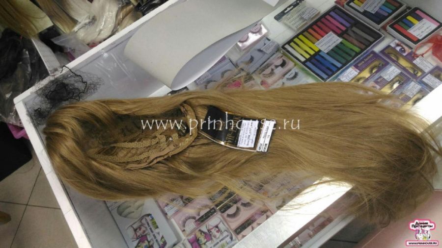 Фото Парик искусственный 100 см цвет 15 медовый блонд - магазин  "Домик Принцессы"