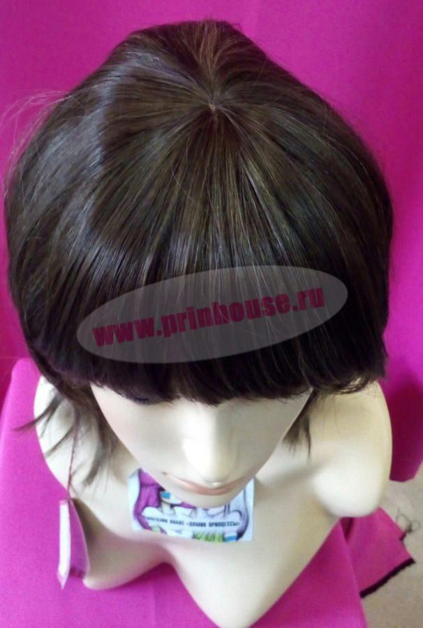 Фото Парик моно простриженное длинное каре  из натуральных волос цвет #12h26 - магазин  "Домик Принцессы"