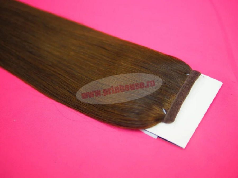 Фото Накладной хвост из натуральных волос на ленте 53cм цвет 3 шоколад - магазин  "Домик Принцессы"