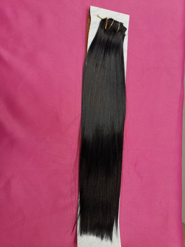 Фото Волосы на заколках искусственные 5 лент в комплекте Цвет 1 - магазин  "Домик Принцессы"