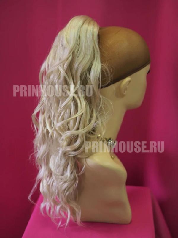 Фото Хвост на крабе из искусственных волос цвет 122 яркий блонд - магазин  "Домик Принцессы"