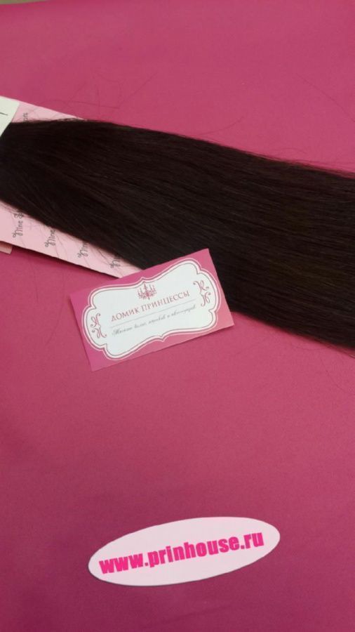 Фото Натуральные волосы на заколках люкс 60см 120 грамм цвет #2 темный шоколад - магазин  "Домик Принцессы"