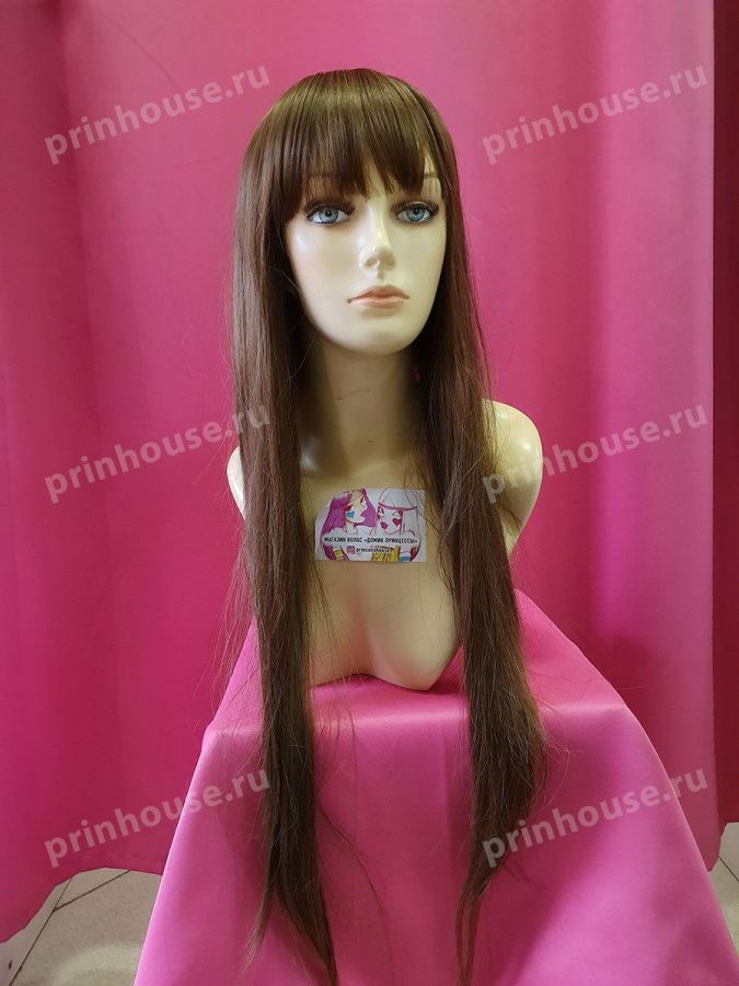 Фото Парик термо длинный с чёлкой цвет медно-рыжий GB - магазин  "Домик Принцессы"