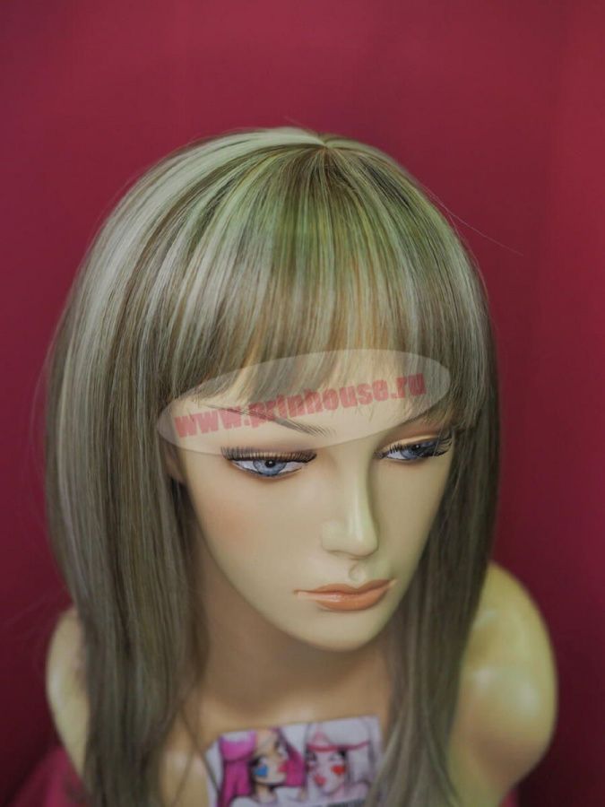 Фото Парик стрижка средней длины термо цвет HL 16-613 мелированный блонд - магазин  "Домик Принцессы"