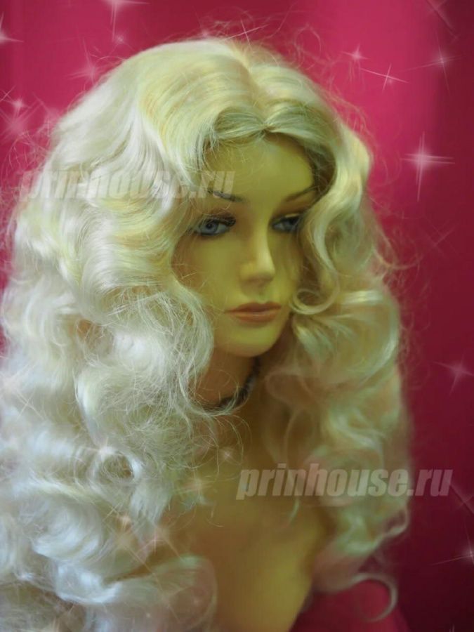 Фото Парик искусственный локоны длинный блонд 266TA - магазин  "Домик Принцессы"