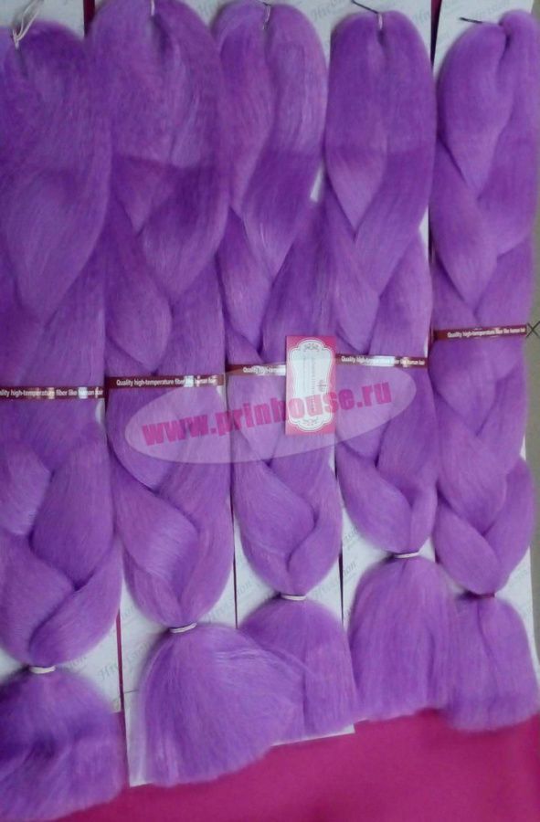 Фото Канекалон для афрокосичек 200 грамм цвет фиолетовый - магазин  "Домик Принцессы"