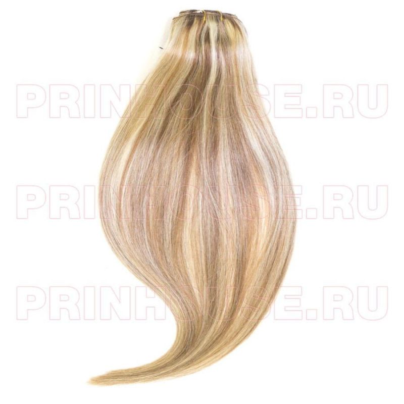 Фото Волосы на заколках 55 см 8 лент прямые цвет №8/613 - магазин  "Домик Принцессы"