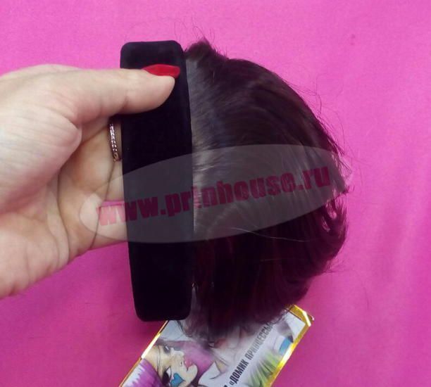 Фото Челка из искусственных волос на ободке цвет 6 - магазин  "Домик Принцессы"