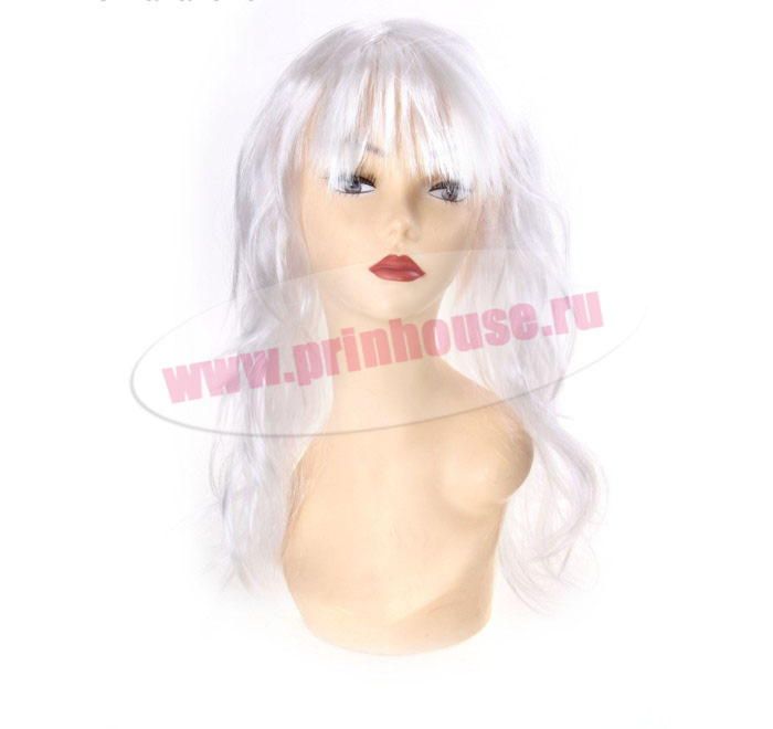 Фото Карнавальный парик Мадонна цвет белый - магазин  "Домик Принцессы"