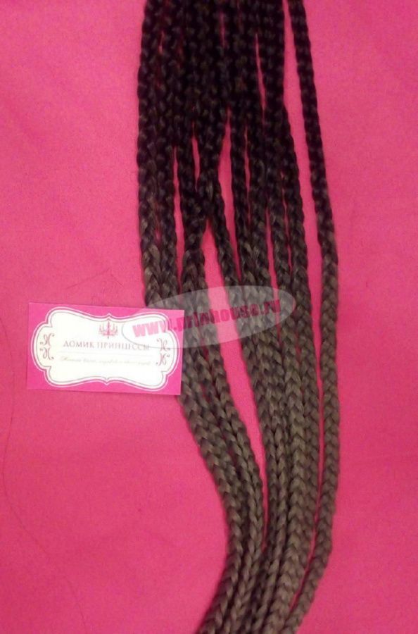 Фото Синегальские косы омбре черный+серый - магазин  "Домик Принцессы"