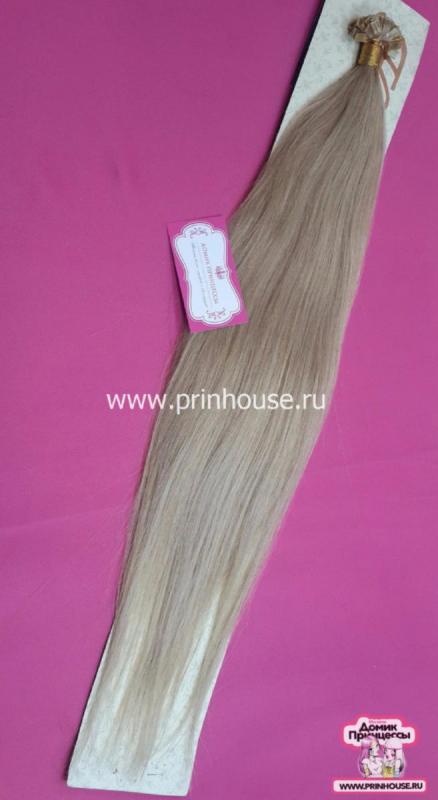 Фото Волосы для наращивания европейские 100 прядей прямые 100 прядей 60см цвет 22 пшеничный блонд - магазин  "Домик Принцессы"