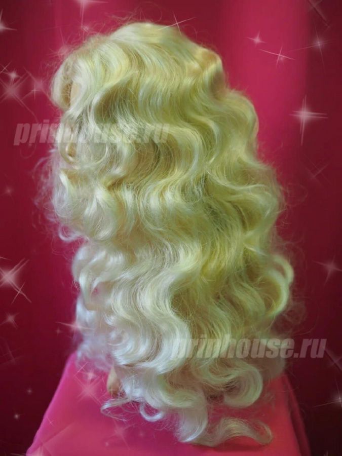 Фото Парик искусственный локоны длинный блонд 266TA - магазин  "Домик Принцессы"