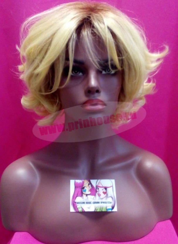 Фото Искусственный короткий парик со стильной стрижкой цвет 613S33 - магазин  "Домик Принцессы"