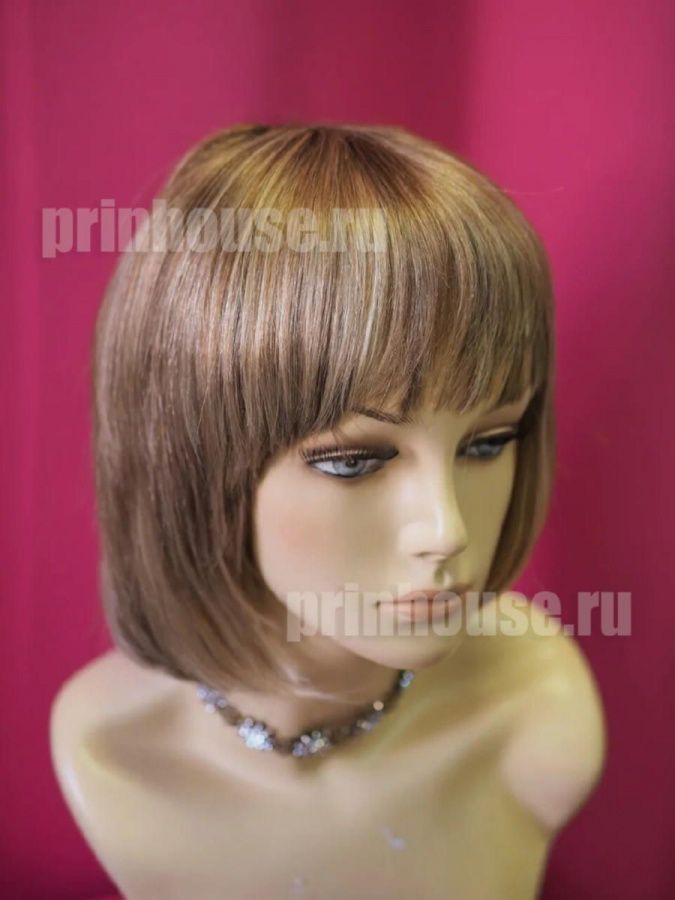 Фото Натуральный парик из славянских волос короткая стрижка мелирование - магазин  "Домик Принцессы"