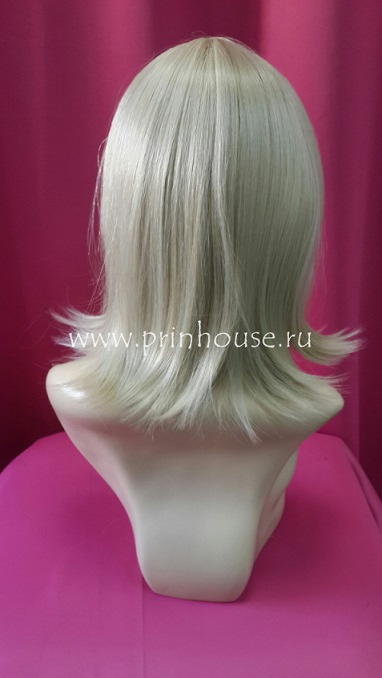 Фото Парик стильная стрижка с челкой термо Цвет 122 платиновый блонд - магазин  "Домик Принцессы"