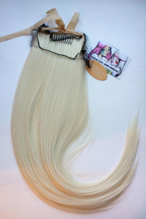 Фото Хвост на ленте термо арт.Stella цвет 122 светлый блонд - магазин  "Домик Принцессы"