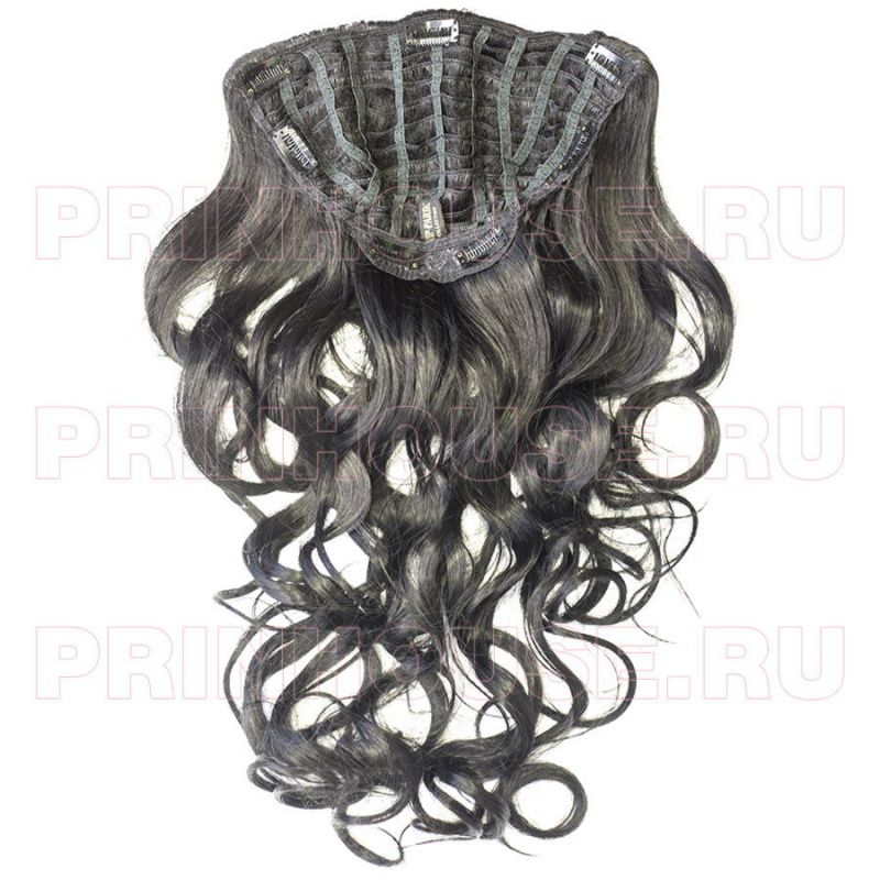 Фото Наклкадка из искусственных термо волос цвет 2 темный шоколад 60см локоны - магазин  "Домик Принцессы"