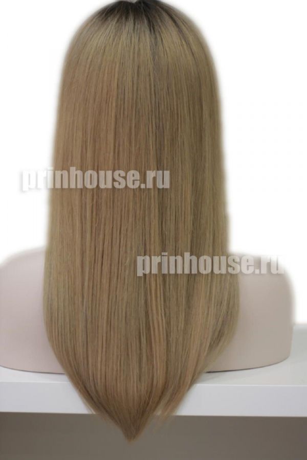 Фото Натуральный парик из славянских волос длинный цвет пепельный русый омбре - магазин  "Домик Принцессы"
