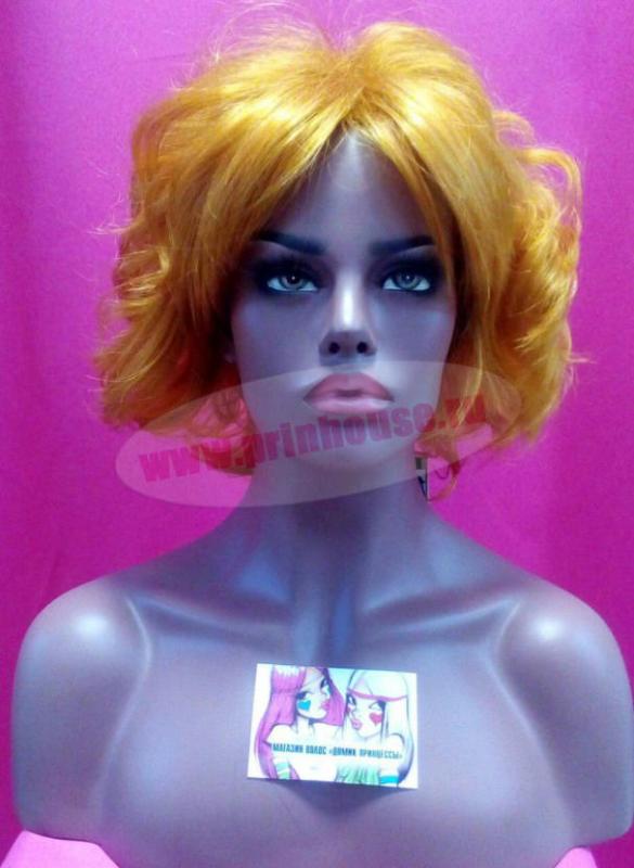 Фото Искусственный короткий парик со стильной стрижкой рыжий - магазин  "Домик Принцессы"