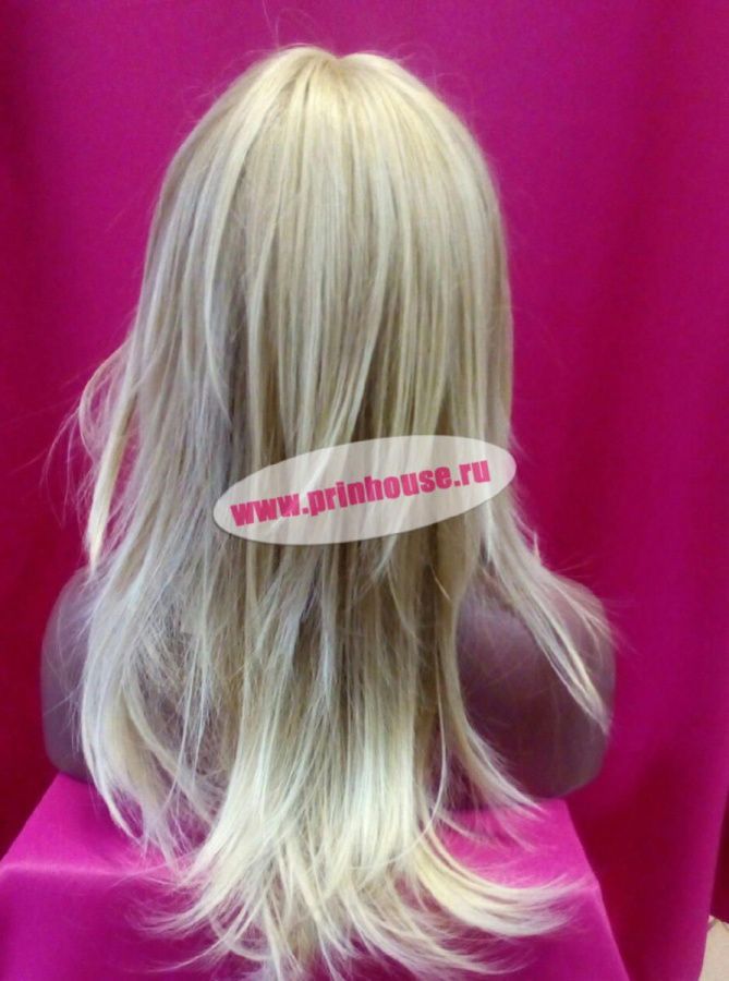 Фото Парик термо стильная стрижка с челкой Цвет пшеничный блонд - магазин  "Домик Принцессы"