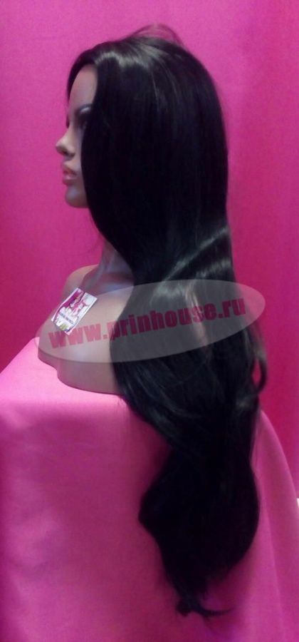 Фото Парик искусственный длинные волосы цвет 1 черный - магазин  "Домик Принцессы"